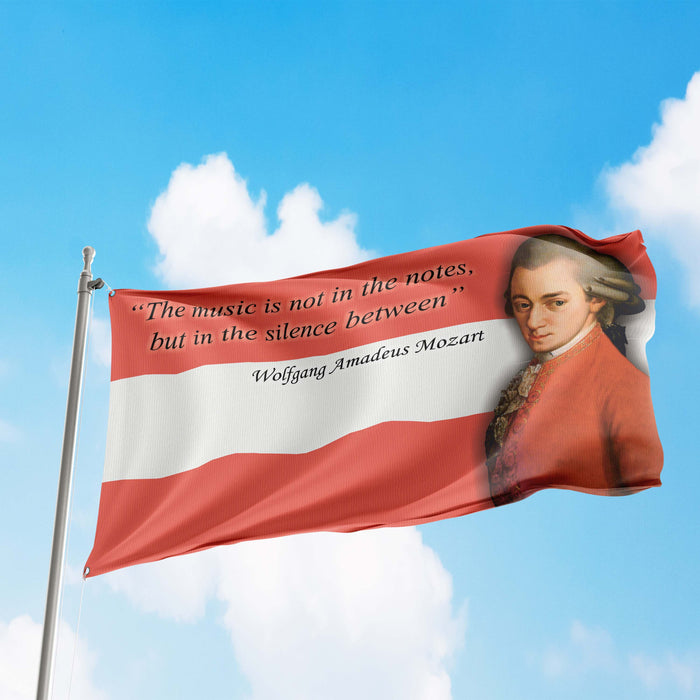 Wolfgang Amadeus Mozart Austrian Composer Flag Banner