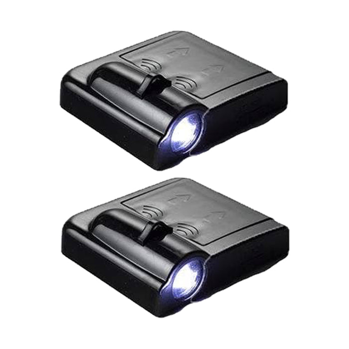 USA Flag Car Door LED Projector Lights (Set of 2) Wireless + FREE USA Flag Wallet