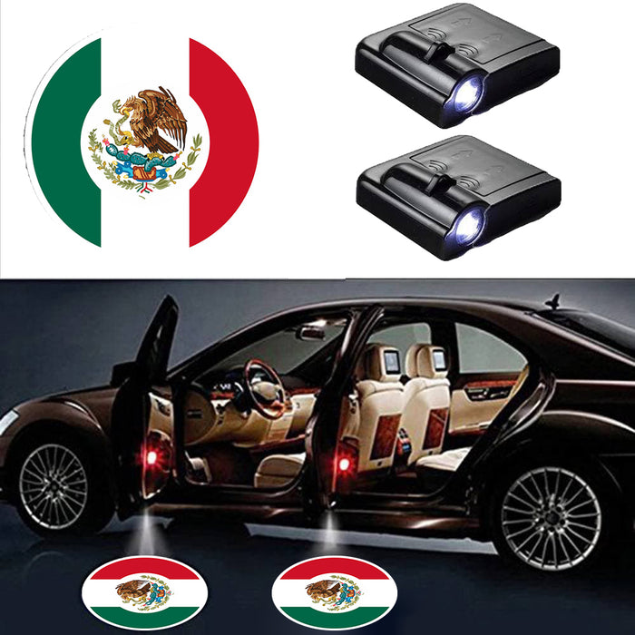 Mexico Car Door LED Projector Lights (Set of 2) Wireless + FREE Mexico Wallet
