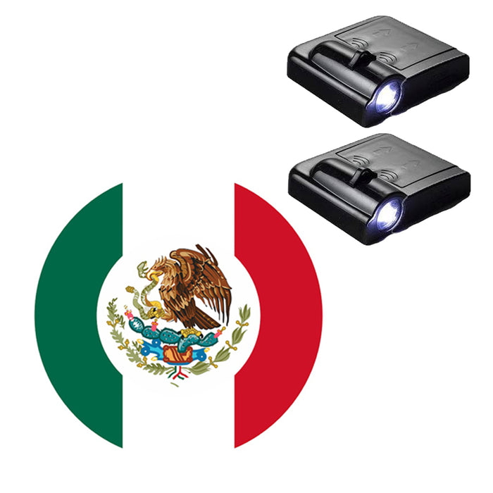 Mexico Car Door LED Projector Lights (Set of 2) Wireless + FREE Mexico Wallet