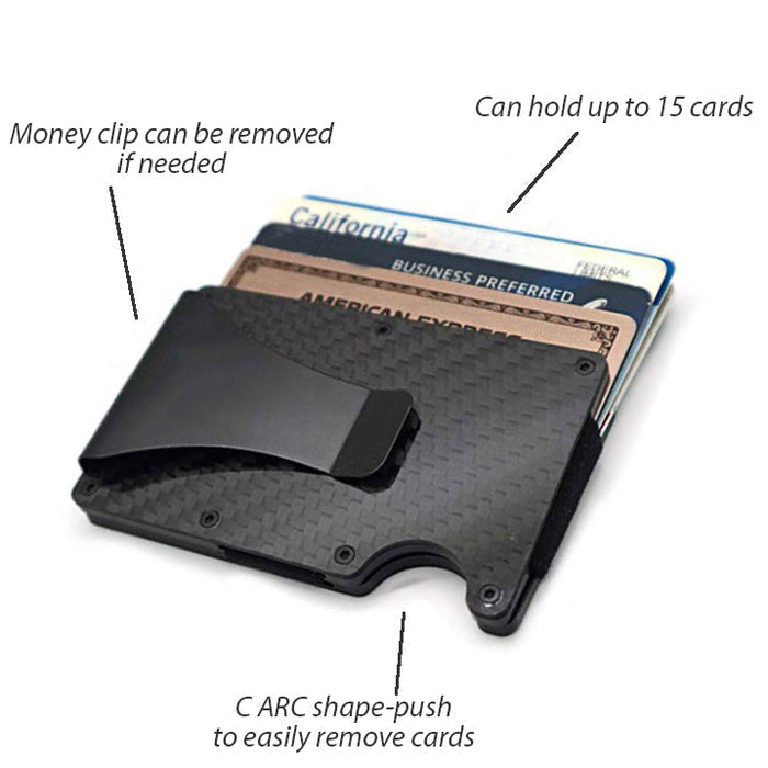 Italy Stainless Steel Money Clip Wallet Credit Card Holder