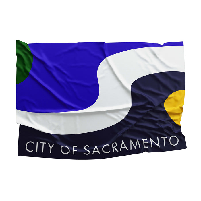 California State Sacramento County Cities USA United States of America Flag Banner