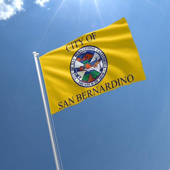 California State County of San Bernardino Cities USA United States of America Flag Banner