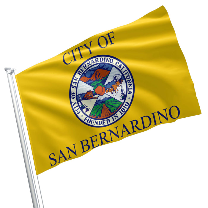 California State County of San Bernardino Cities USA United States of America Flag Banner