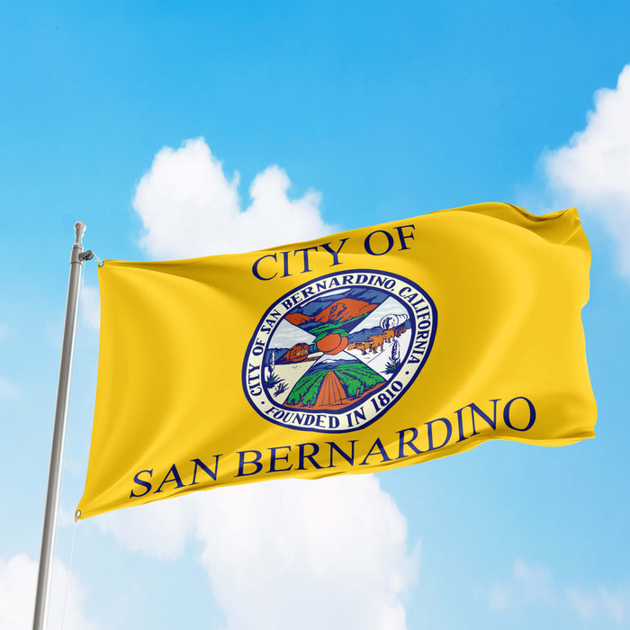 California State County of San Bernardino Cities USA United States of America Flag Banner