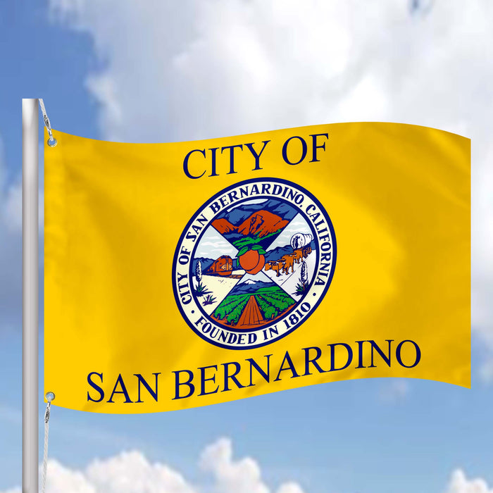 California State County of San Bernardino Cities USA United States of America Flag Banner
