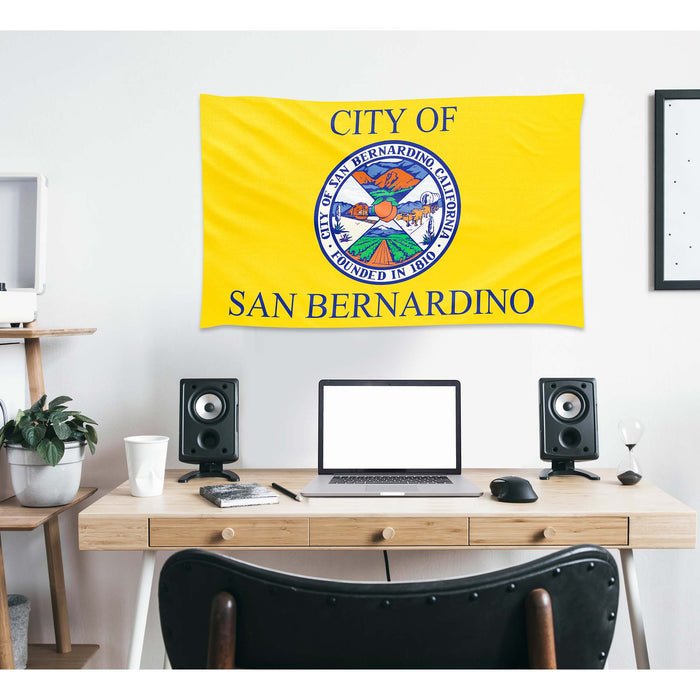 California State County of San Bernardino Cities USA United States of America Flag Banner