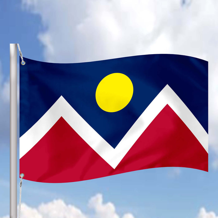 Denver Colorado State Denver County USA United States of America Flag Banner
