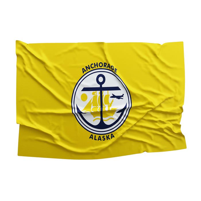 Alaska State Counties and Cities USA United States of America Flag Banner