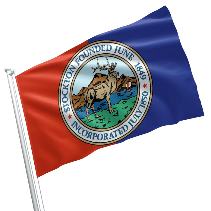 Stockton California State San Joaquin County USA United States of America Flag Banner