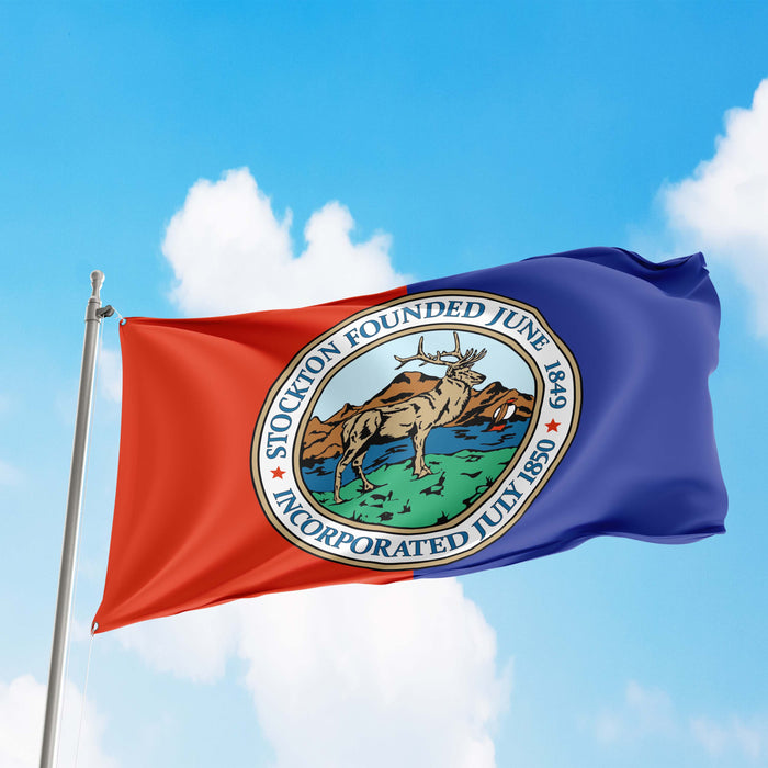 Stockton California State San Joaquin County USA United States of America Flag Banner