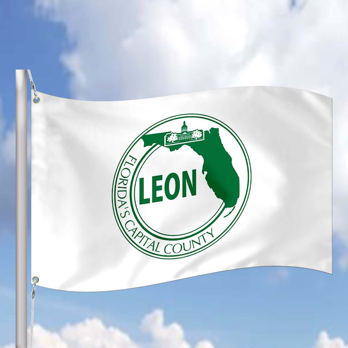 Leon County Florida State USA United States of America Flag Banner