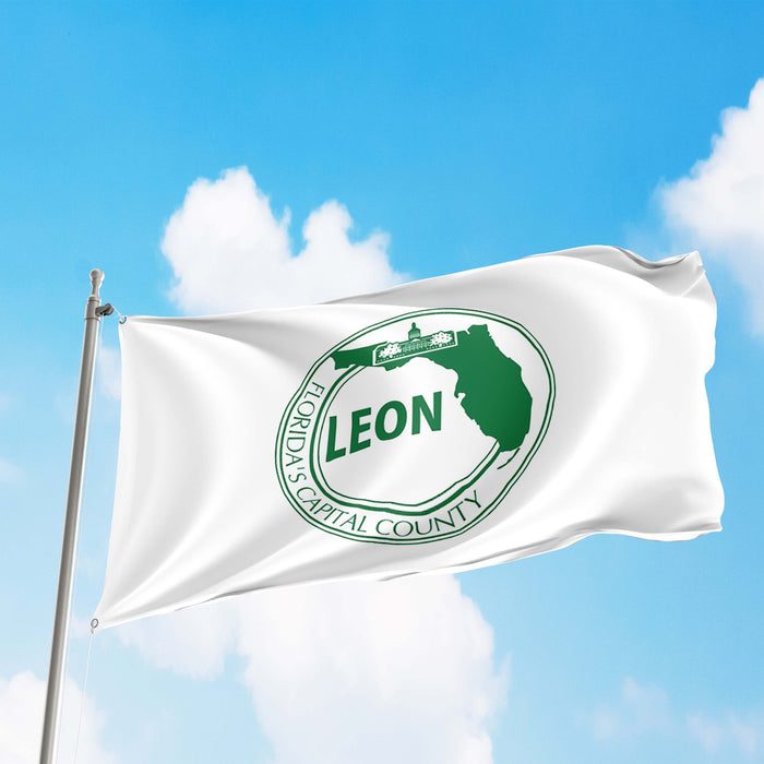 Leon County Florida State USA United States of America Flag Banner