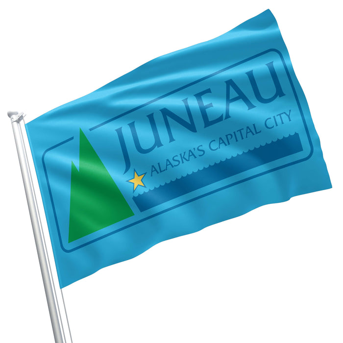 Alaska State Counties and Cities USA United States of America Flag Banner