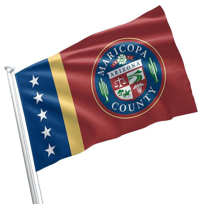 Arizona State Counties and Cities USA United States of America Flag Banner