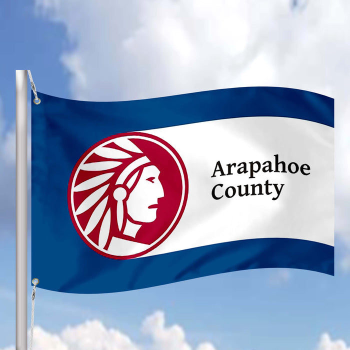 Arapahoe County Colorado State USA United States of America Flag Banner