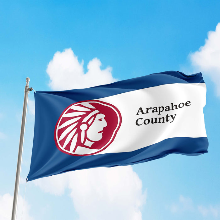 Arapahoe County Colorado State USA United States of America Flag Banner