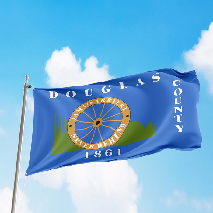 Douglas County Colorado State USA United States of America Flag Banner