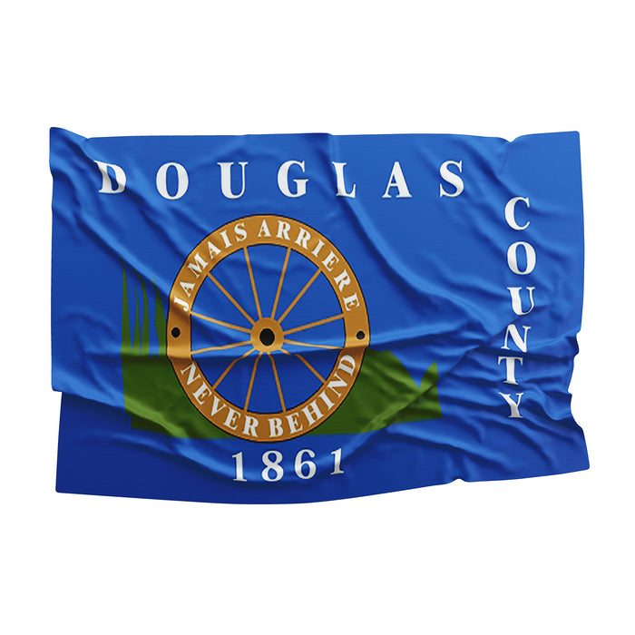 Douglas County Colorado State USA United States of America Flag Banner