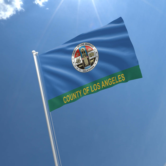 California State Los Angeles County Cities USA United States of America Flag Banner