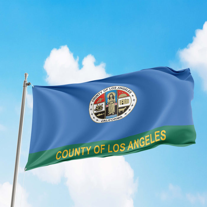 California State Los Angeles County Cities USA United States of America Flag Banner