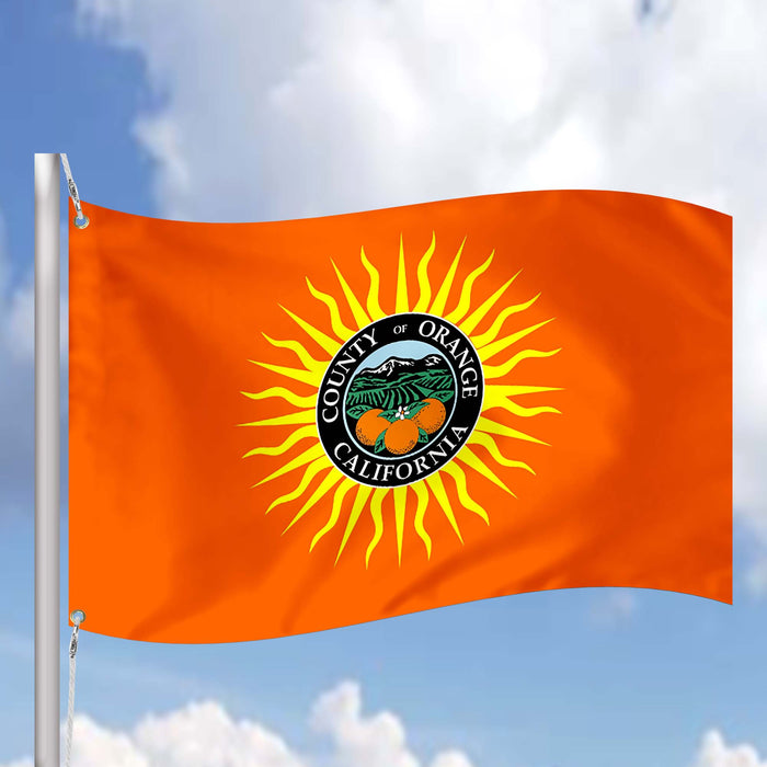 California State Orange County Cities USA United States of America Flag Banner