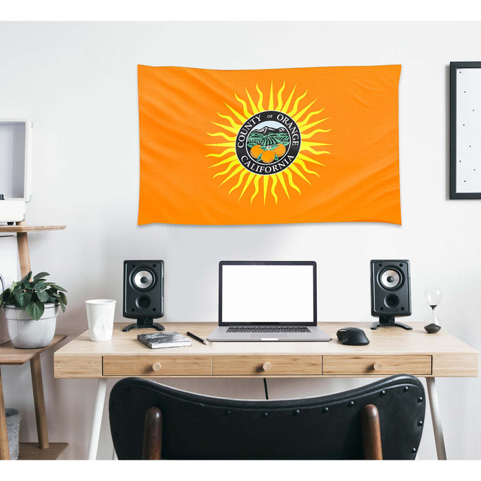 California State Orange County Cities USA United States of America Flag Banner