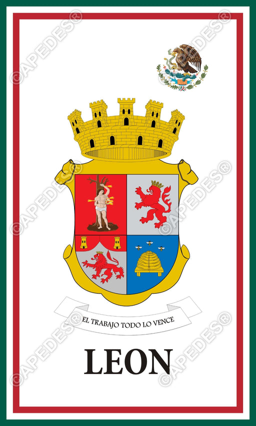 Leon City Mexico Decal Sticker 3x5 inches