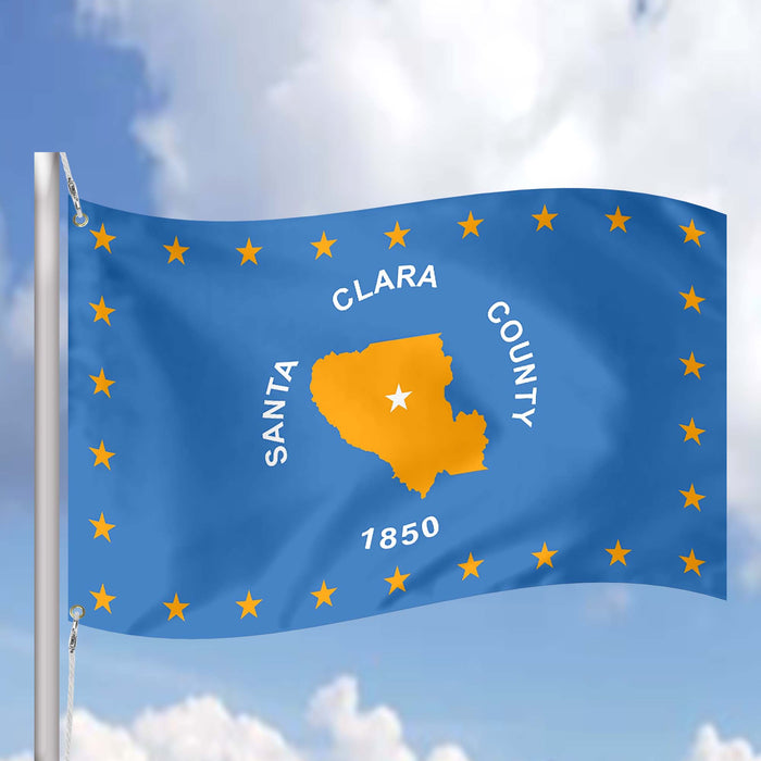 California State Santa Clara County Cities USA United States of America Flag Banner