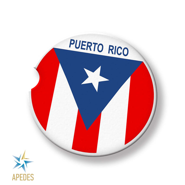 Puerto Rico Car Cup Holder Coaster (Set of 2)