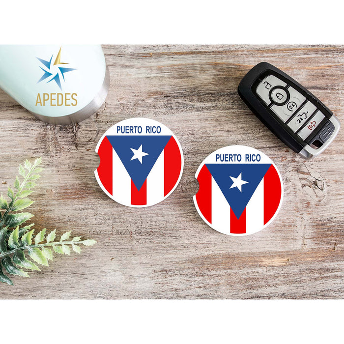 Puerto Rico Car Cup Holder Coaster (Set of 2)
