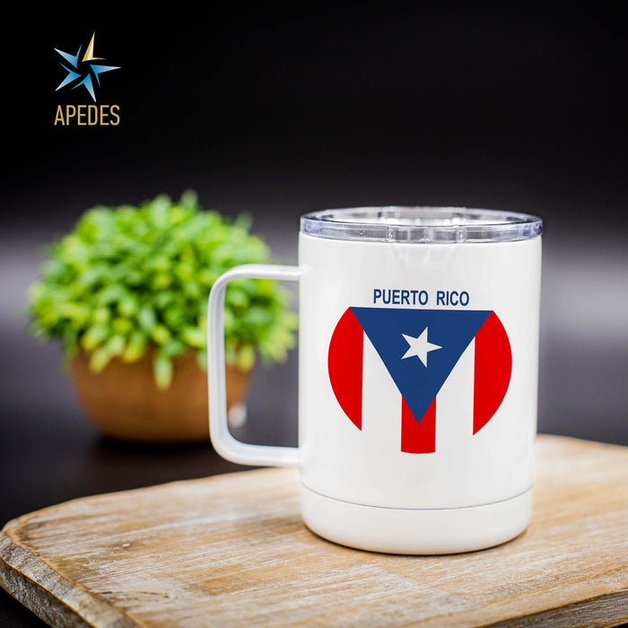 Puerto Rico Flag Stainless Steel Travel Mug 13 OZ