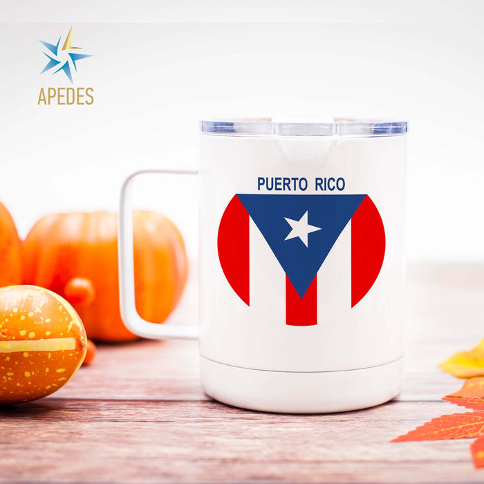 Puerto Rico Flag Stainless Steel Travel Mug 13 OZ