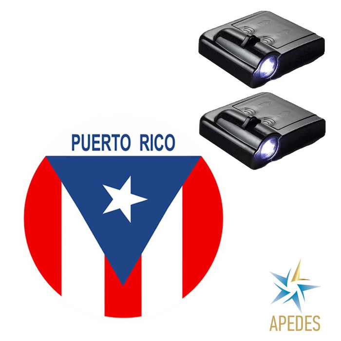 Puerto Rico Car Door LED Projector Light (Set of 2) Wireless