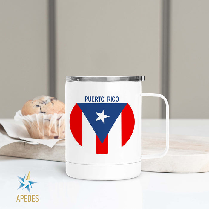 Puerto Rico Flag Stainless Steel Travel Mug 13 OZ