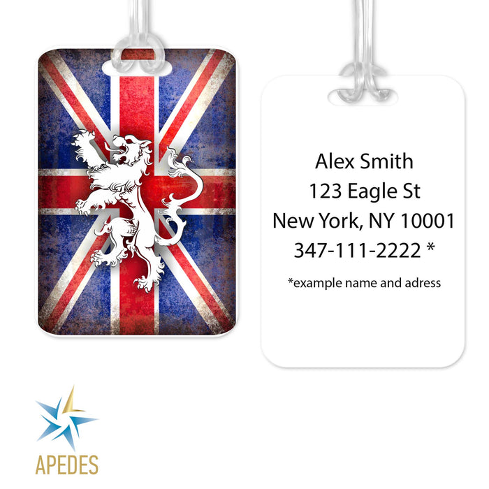 United Kingdom of Great Britain Flag Rectangle Luggage Tag
