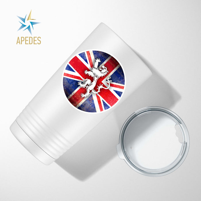 United Kingdom of Great Britain Flag Stainless Steel Tumbler 20 OZ