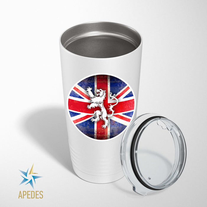 United Kingdom of Great Britain Flag Stainless Steel Tumbler 20 OZ