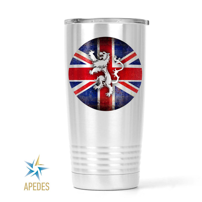 United Kingdom of Great Britain Flag Stainless Steel Tumbler 20 OZ