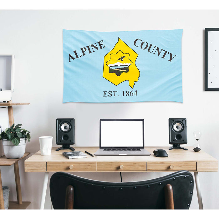 Alpine County California State USA United States of America Flag Banner