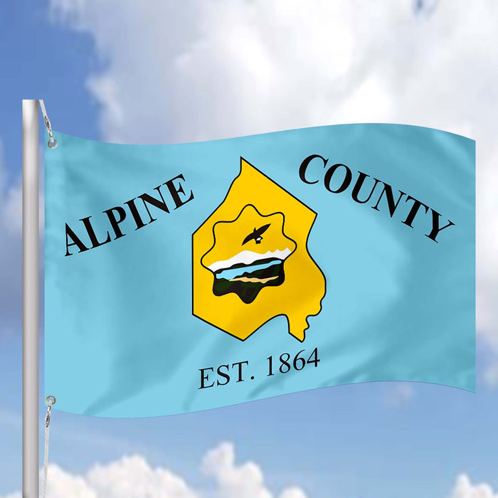 Alpine County California State USA United States of America Flag Banner