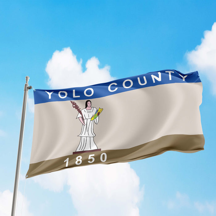Yolo County California State USA United States of America Flag Banner