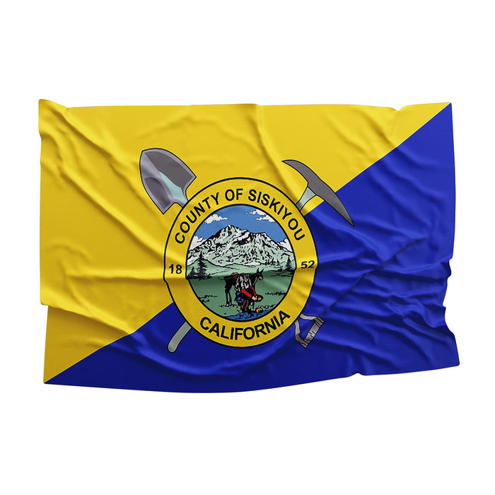 Siskiyou County California State USA United States of America Flag Banner