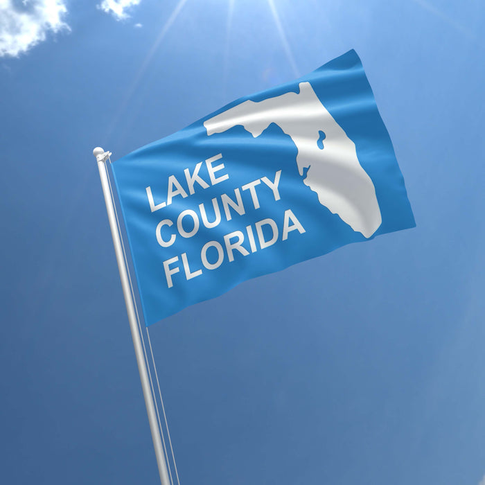 Lake County Florida State USA United States of America Flag Banner