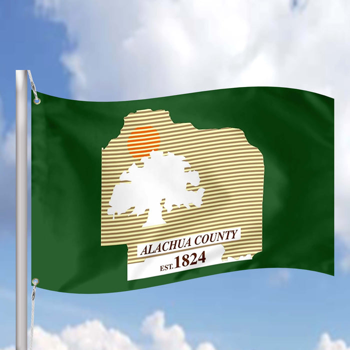 Alachua County Florida State USA United States of America Flag Banner