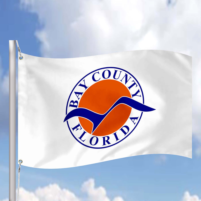 Bay County Florida State USA United States of America Flag Banner