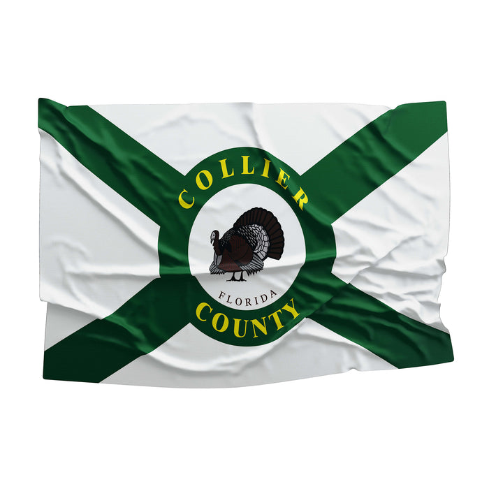 Collier County Florida State USA United States of America Flag Banner