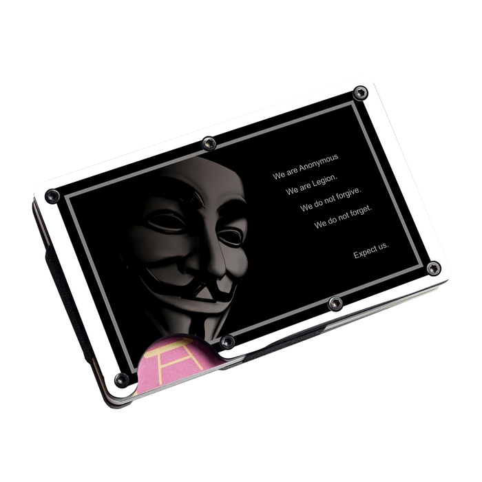Anonymous Stainless Steel Money Clip Wallet Credit Card Holder
