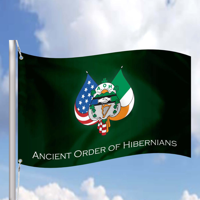 Ancient Order Of Hibernians Irish Catholic Fraternal Organization Flag Banner