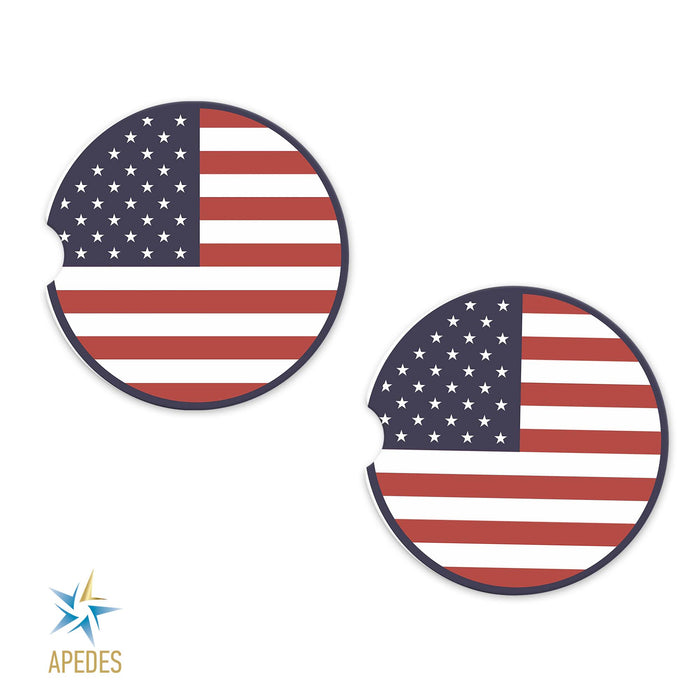 United States of America USA Car Cup Holder Coaster (Set of 2) — Apedes  Flags And Banners